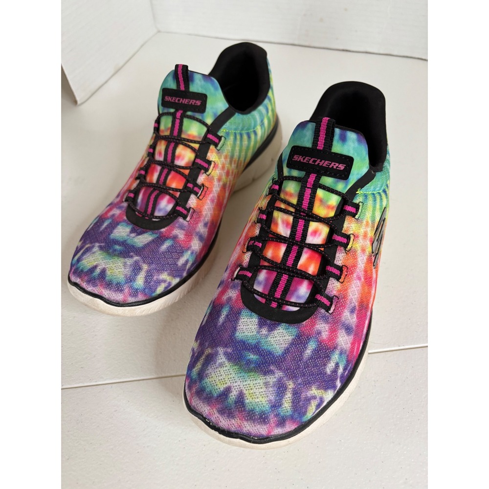 Skechers Flex Appeal 3.0 First Insight Tie Dye Sneakers 149132 BKMT Womens 9